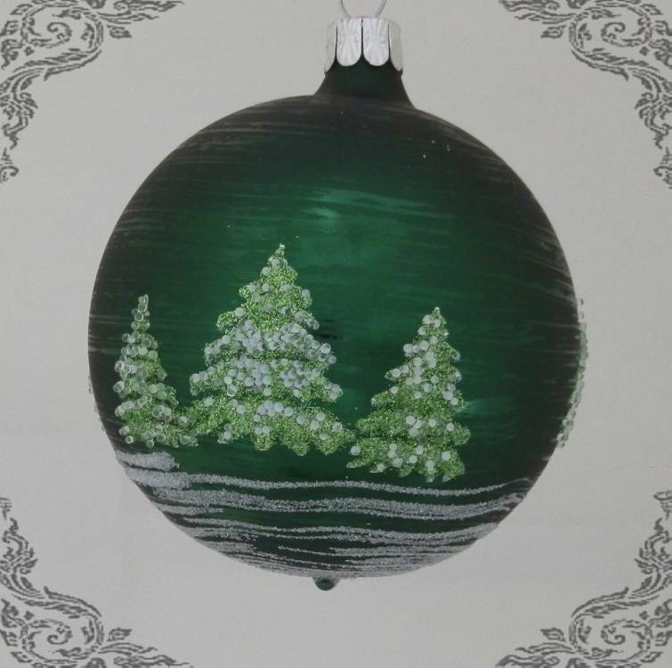Dekorovaná vánoční koule Hvozd, 3ks