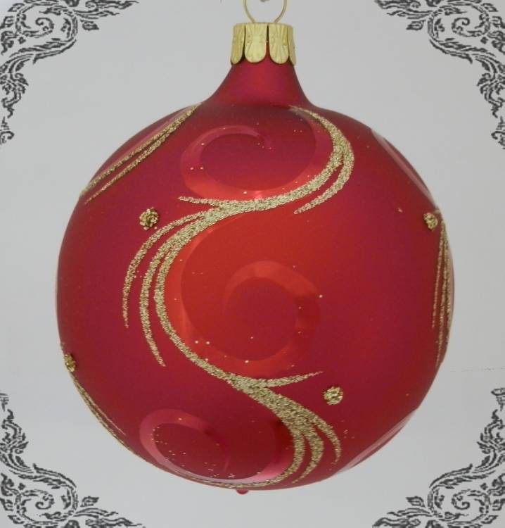 Dekorovaná vánoční koule Serail, 3ks