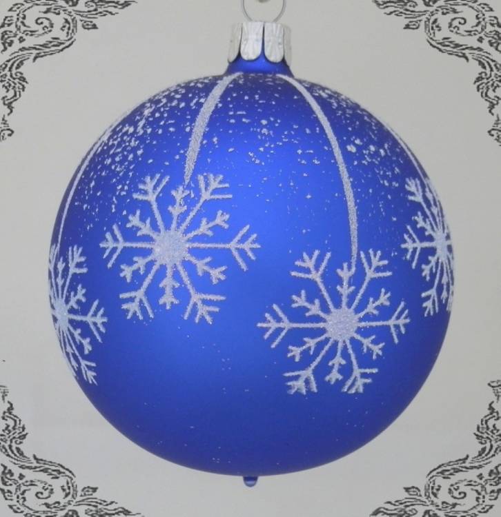 Dekorovaná vánoční koule Zima, 3ks