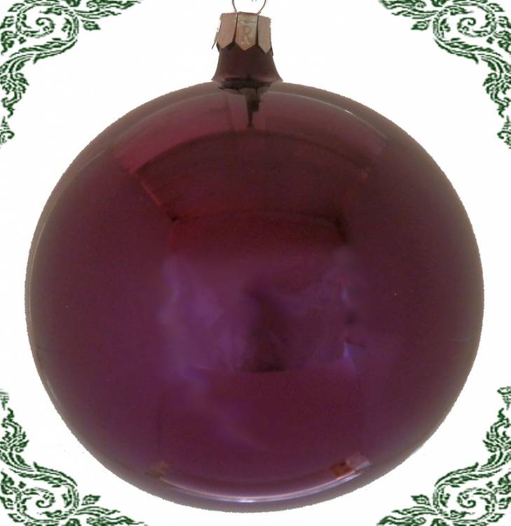 fialové vánoční koule