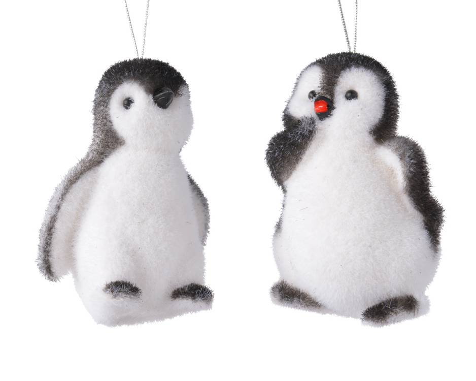 Flokovaná figurka tučňák