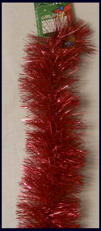 klasický vánoční široký červený řetěz