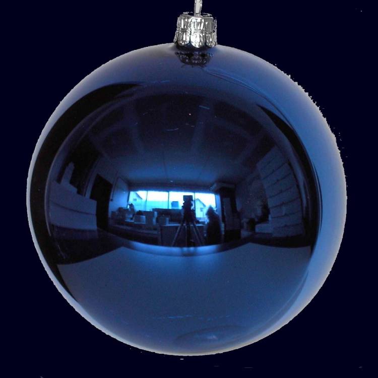modré vánoční koule 2ks
