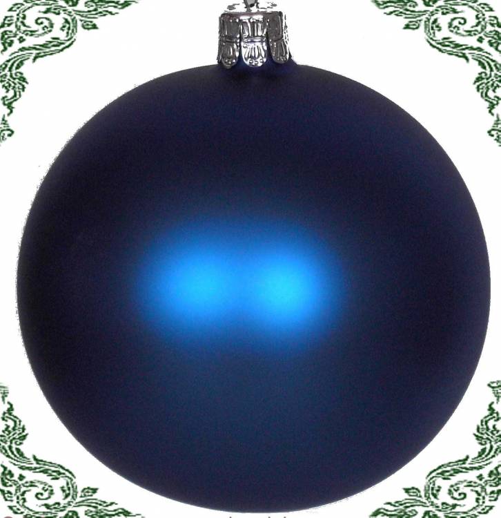 modré vánoční koule
