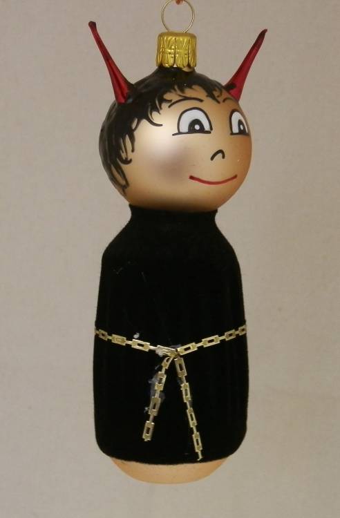 Skleněná figurka čert Uriáš, 1ks