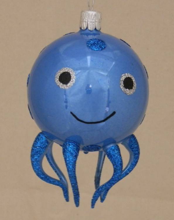 Skleněná figurka chobotnice, 1ks
