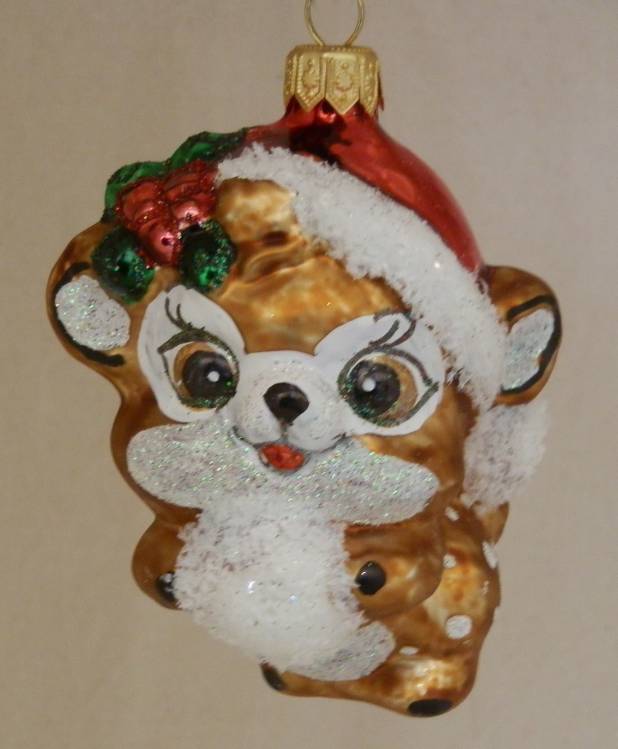 Skleněná figurka jelínek Bambi, 1ks