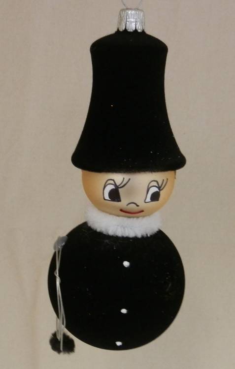 Skleněná figurka kominík štětka II, 1ks