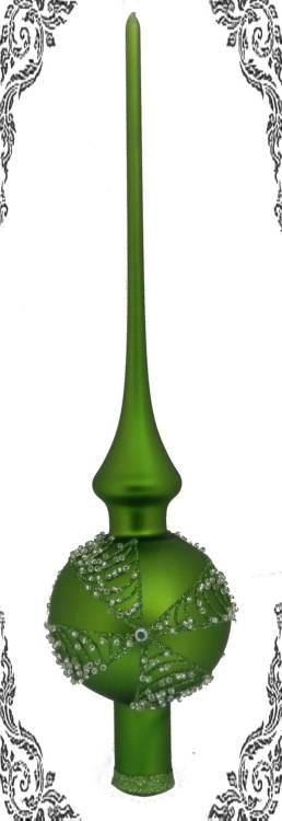 skleněná špice sultan zelená