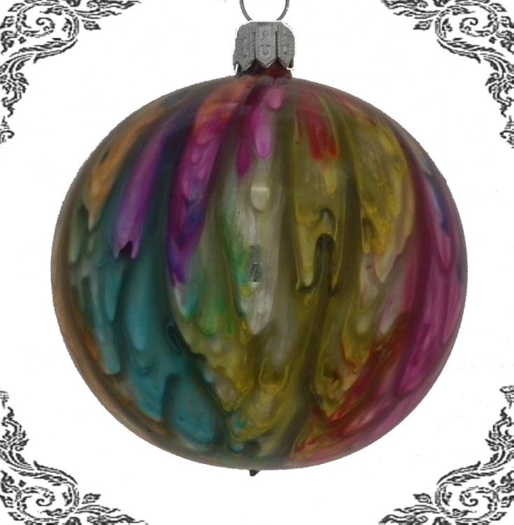 skleněná vánoční koule colorline, 4ks