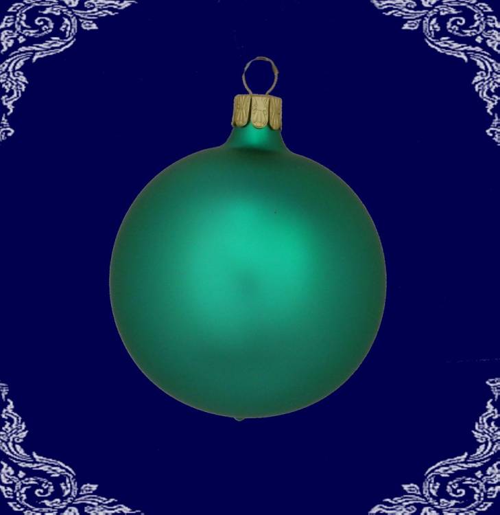 skleněná vánoční koule zelená, 12ks