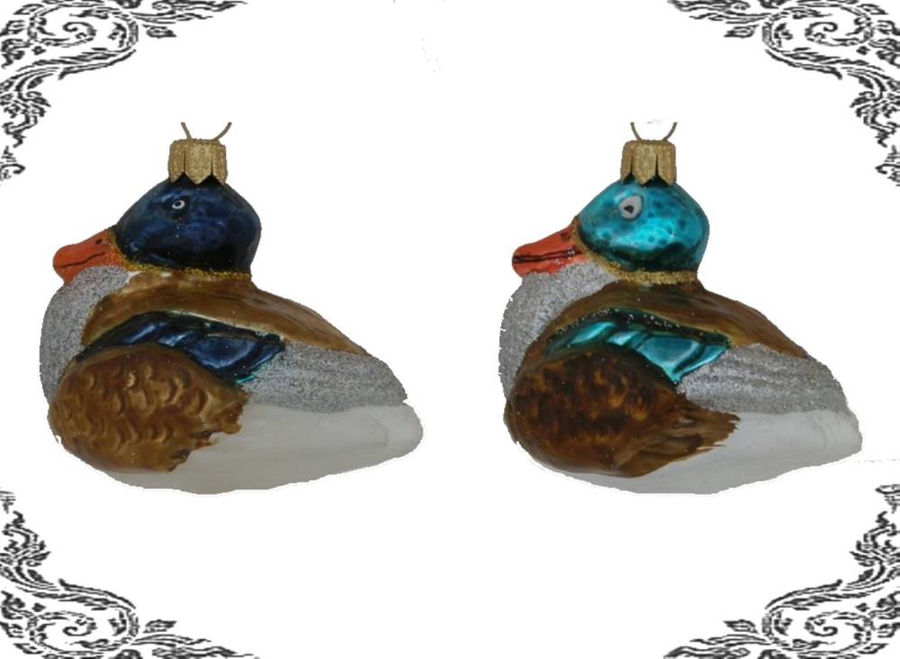 skleněné figurky kachny 2ks