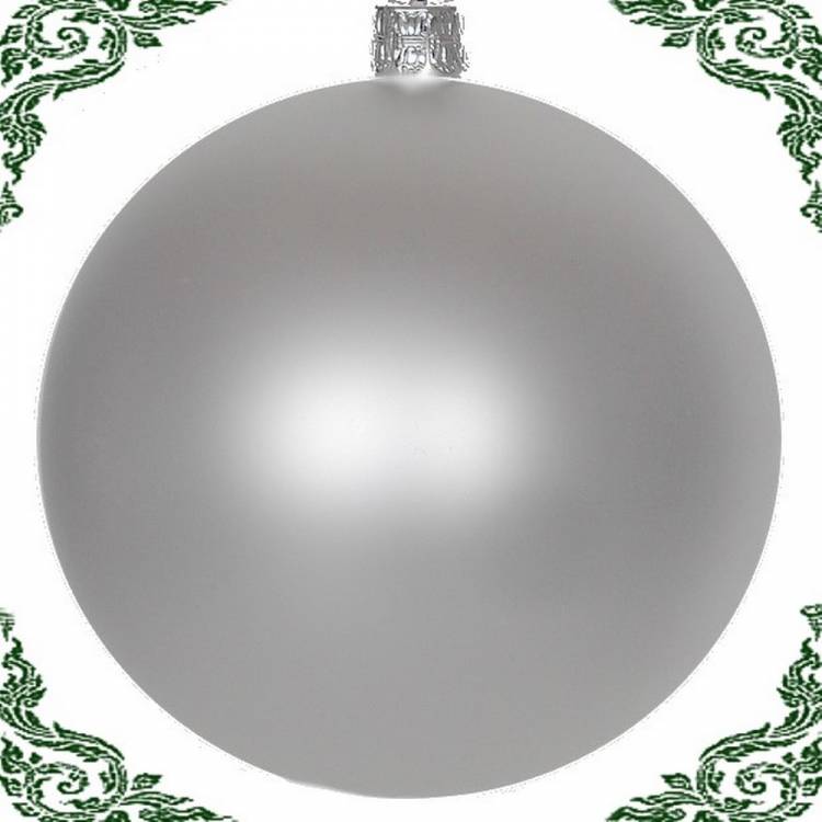 stříbrné matné vánoční koule