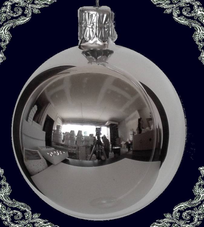 stříbrné vánoční koule 12Ks