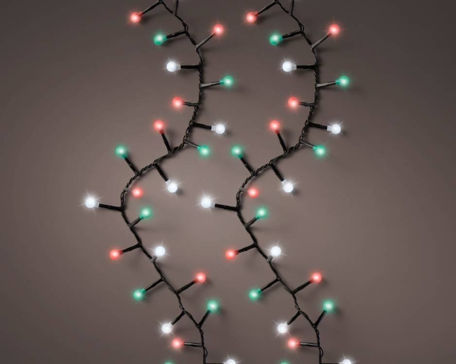 Světelný řetěz cherry červenozelenobílé, 11m
