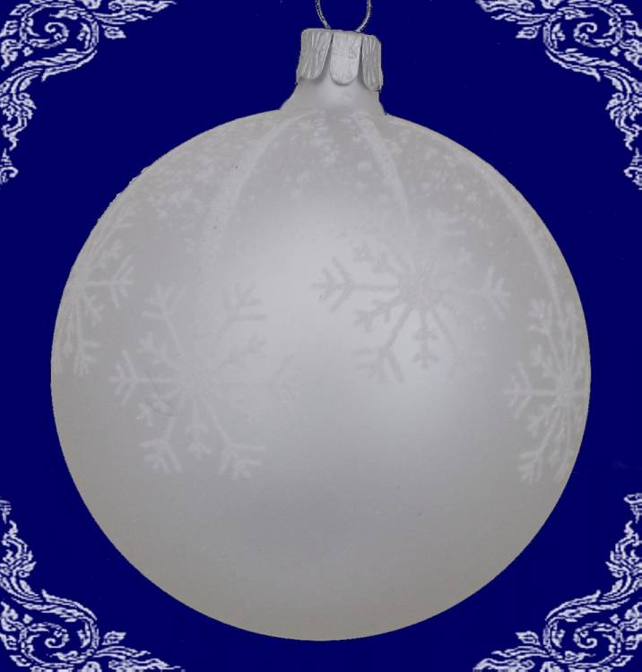 vánoční dekorovaná koule snowflake, 3ks