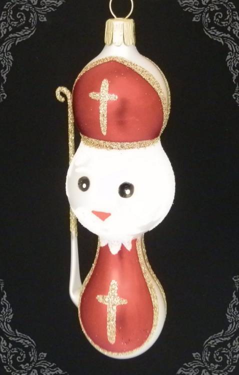 Vánoční figurka Mikuláš s berlou, 1ks