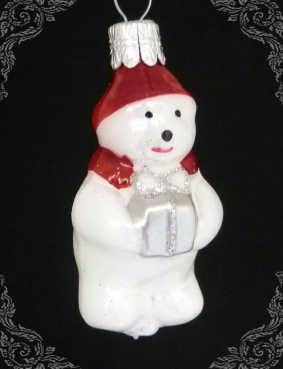 Vánoční figurka sněhuláček porcelán, 5ks