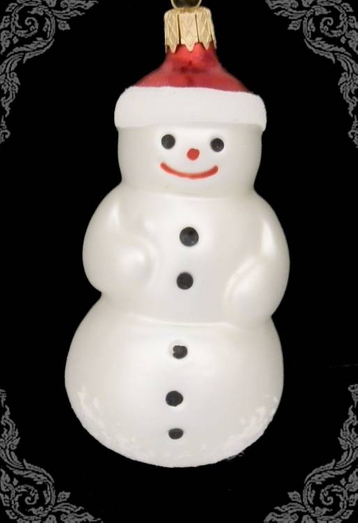 Vánoční figurka sněhulák s čapkou, 1ks