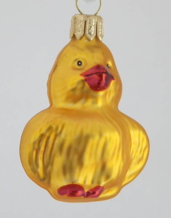 Vánoční figurka žlutá kachnička, 4ks