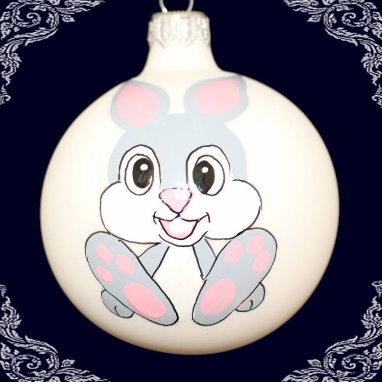 vánoční koule králík, 1ks