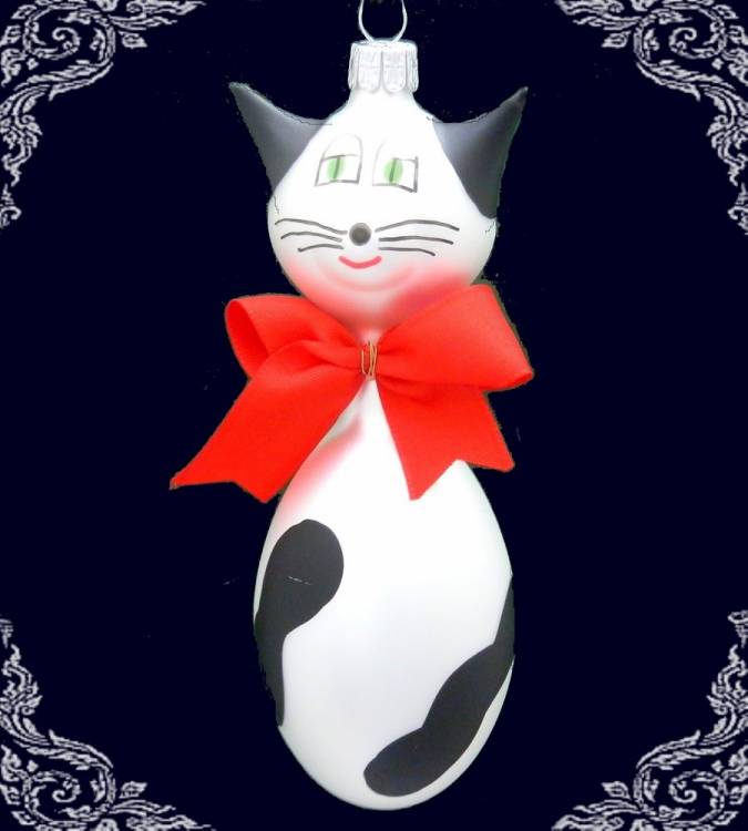 vánoční ozdoba figurka kočky černouché