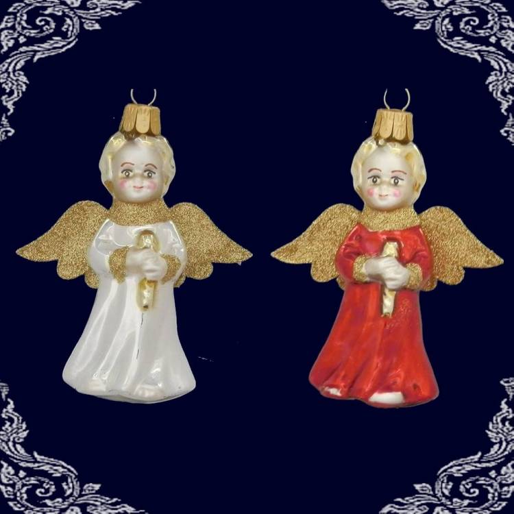 vánoční ozdoby andělé s křídly 2ks