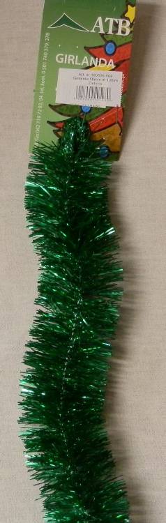 Vánoční řetěz 5cm 1,8m zelený