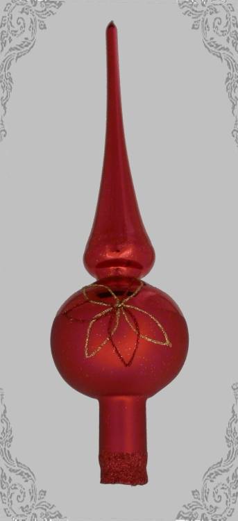 Vánoční špice flower červená, 1ks