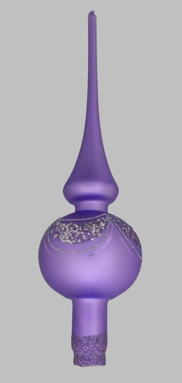 Vánoční špice flower fialová, 1ks