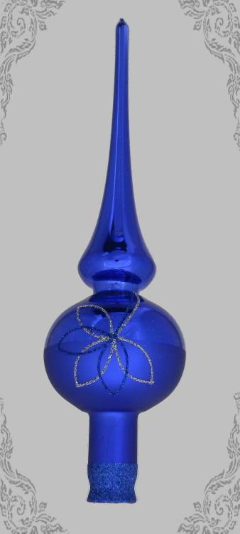 Vánoční špice flower modrá, 1ks