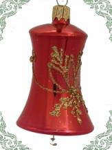 Červený zvonek trojlist, 5,5cm, 3ks
