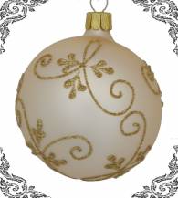 dekorovaná vánoční koule mašle, 4ks
