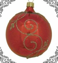 dekorovaná vánoční koule tango, 3ks