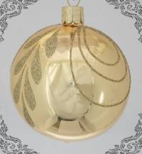 Dekorovaná vánoční koule Zlatolist, 3ks