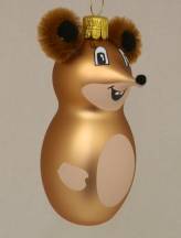 Skleněná figurka myška, 1ks