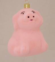Skleněná figurka prase Krkovička, 1ks