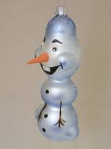 skleněná figurka sněhulák Olaf velký, 1ks