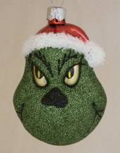 Skleněná ozdoba Grinch, 1ks