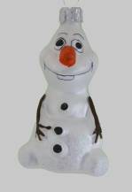 Skleněná vánoční figurka sněhulák Olaf, 1ks
