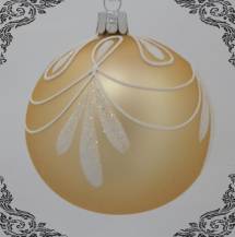 skleněná vánoční koule balerina zlatá, 3ks