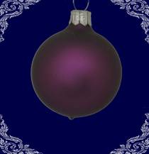 skleněná vánoční koule fialová, 12ks