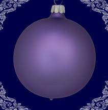 skleněná vánoční koule fialová, 6ks