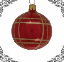 skleněná vánoční koule globus, 4ks