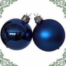 skleněné vánoční koule modré, 12ks
