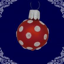 vánoční dekorovaná koule puntík, 12ks