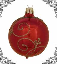 vánoční dekorovaná koule tango, 5ks
