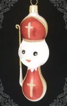 Vánoční figurka Mikuláš s berlou, 1ks