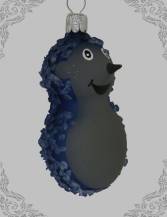 Vánoční figurka modrý ježeček, 1ks