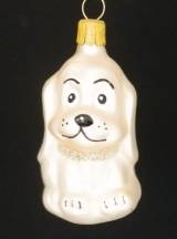 Vánoční figurka pejsek béžový, 1ks
